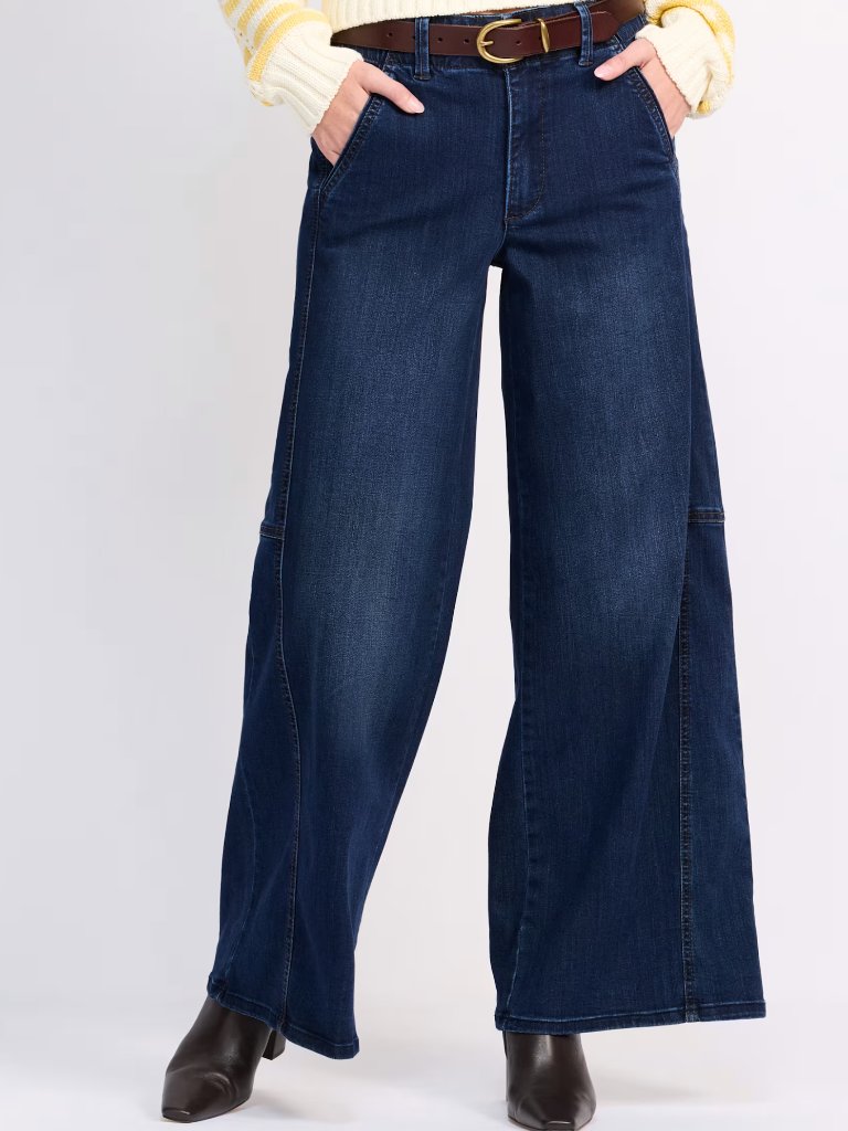 Wit & Wisdom Skyrise Wide Leg Jeans High Rise Stretch Denim Size 10